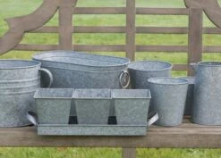 Galvanised Pots - Set Of 3 With Tray -Herbalife Shop pr2000026339 card2 lg