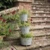 Tiered Corner Stand With Three Galvanised Pots -Herbalife Shop pr2000027862