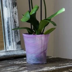 Recycled Glass Flared Orchid Pot - Violet 6 Recycled Glass Flared Orchid Pot - Violet -Herbalife Shop pr2000031300 card2 lg