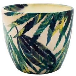 Botanical Fern Print Plant Pot - Blue -Herbalife Shop pr2000037265 card2 lg