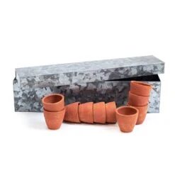 Galvanised Box With Ten Grow Pots -Herbalife Shop pr2000041739 card3 lg