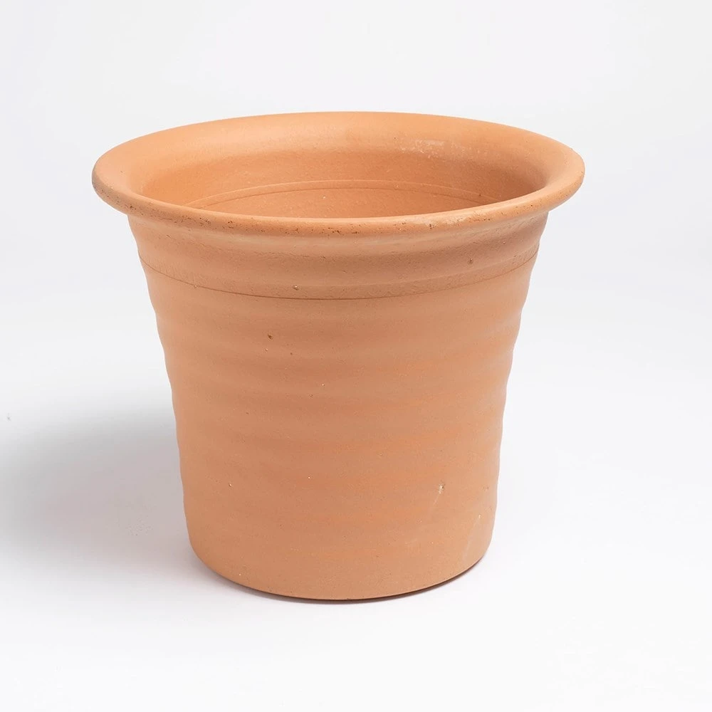 Terracotta Ribbed Flowerpot Large 4 Terracotta Ribbed Flowerpot Large - Image 2