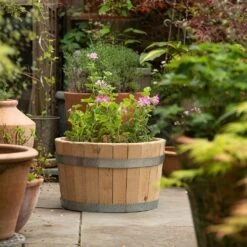 Hardwood Barrel Planter -Herbalife Shop pr2000044967 card7 lg