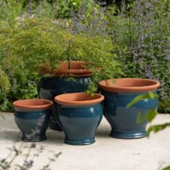 Dark Teal Bellied Planter -Herbalife Shop pr2000045004 card2 lg