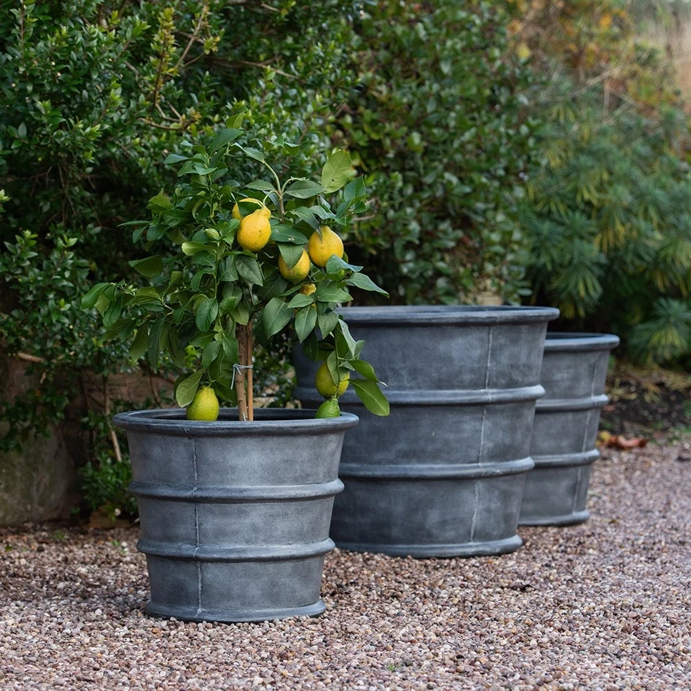Greystoke Ribbed Planter - Aged Zinc 11 Greystoke Ribbed Planter - Aged Zinc - Image 9