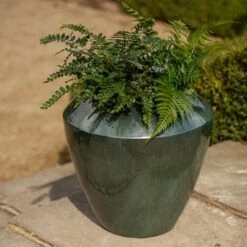 Glazed Terracotta Feature Pot - Moss Green 9 Glazed Terracotta Feature Pot - Moss Green -Herbalife Shop pr2000046302 card2 lg