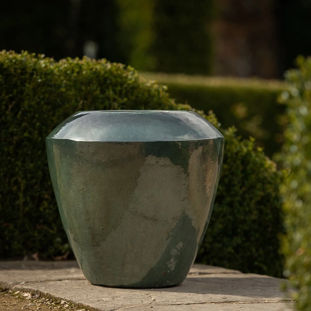 Glazed Terracotta Feature Pot - Moss Green 7 Glazed Terracotta Feature Pot - Moss Green - Image 5