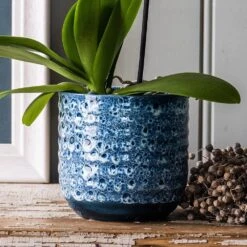 Reactive Glaze Plant Pot - Blue -Herbalife Shop pr2000047907 card3 lg